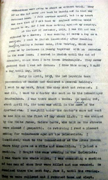 McDonagh's statement in 1919