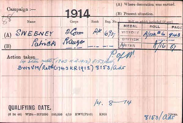 patrick sweeney connaught rangers